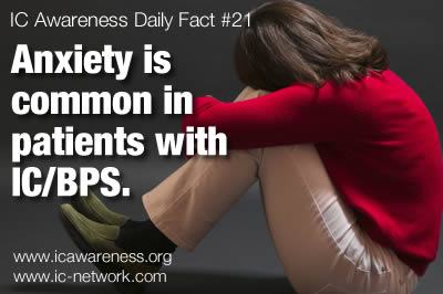 IC Awareness Month Daily Fact 21 - IC and Anxiety Disorder