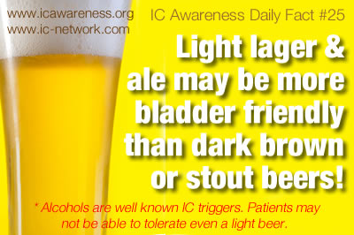 IC Awareness Month Daily Fact #25 - Beer and Interstitial Cystitis