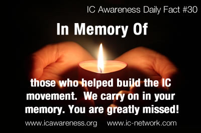 IC Awareness Month Daily Fact #30 - Honoring Those Before Us